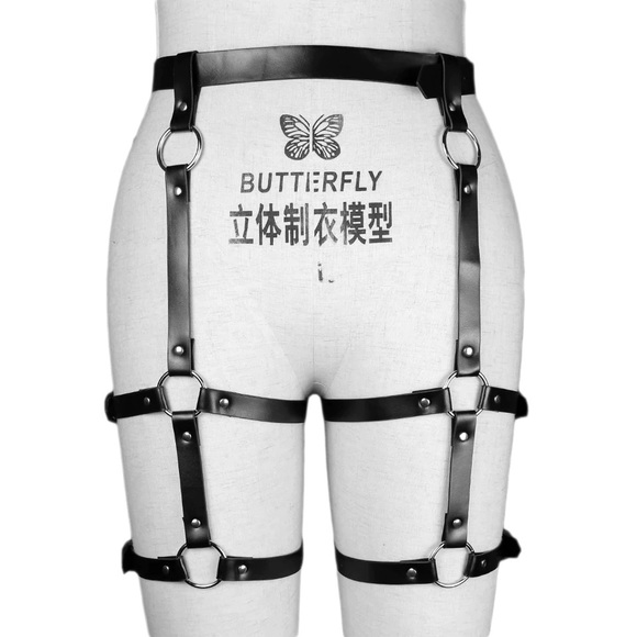 Faux Leather Strap Garter Belt #P005 main image 4